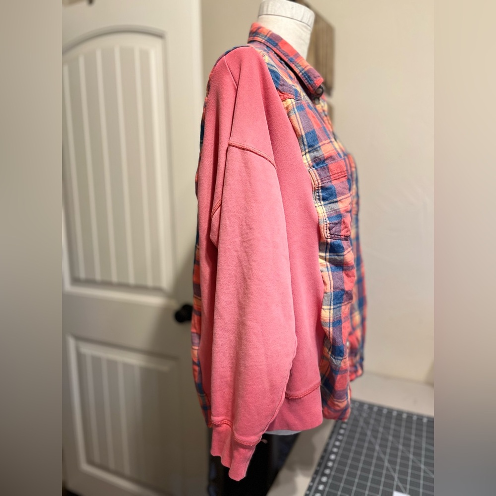 Upcycled Snap button flannel - Picture 2 of 3